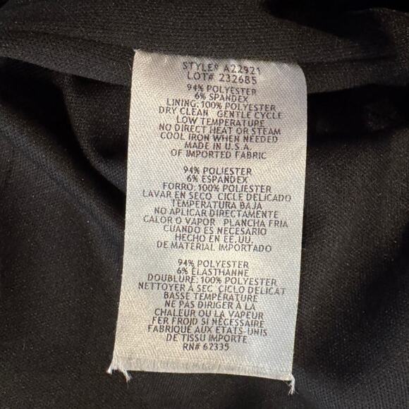 Betsy & Adam Christine Scuba Crepe Ruffle Bow Trumpet Gown Size 14 - Picture 7 of 8